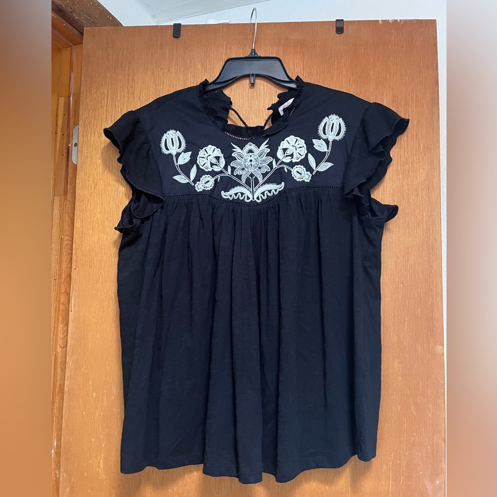 Knox Rose Boho flutter sleeve top Size xl
